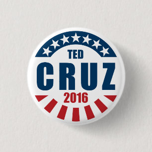 Ted Cruz voor president 2016 Ronde Button 3,2 Cm