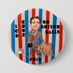 Ted Cruz voor President 2016 Ronde Button 7,6 Cm