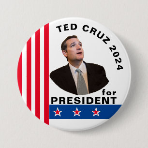Ted Cruz voor President 2024 Ronde Button 7,6 Cm
