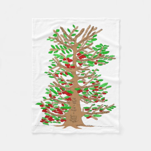 Ted en Inga Knutson Family Tree Fleece Blanket (Voorkant)