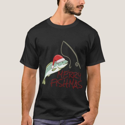Ted gaat vissen met Kerstmis T-shirt (Voorkant)