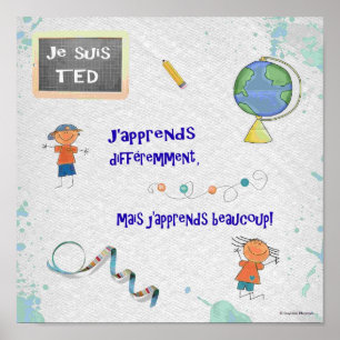 TED j'apprends diffément Poster