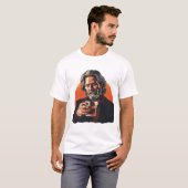 Ted Kaczynski drink whisky T-shirt (Voorkant volledig)