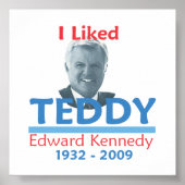 Ted Kennedy J'AIME TEDDY Poster (Devant)