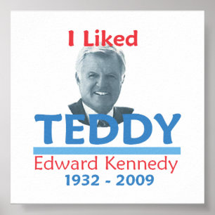Ted Kennedy J'AIME TEDDY Poster