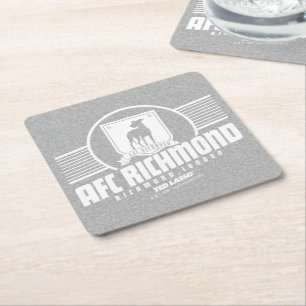 Ted Lasso   AFC Richmond Athletic Stripe Graphic Vierkante Kartonnen Onderzetter