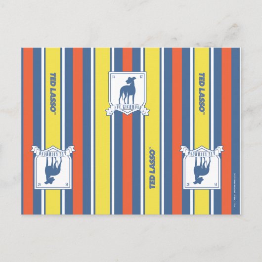 Ted Lasso | AFC Richmond Logo Stripe Pattern Briefkaart (Voorkant)