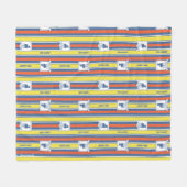 Ted Lasso | AFC Richmond Logo Stripe Pattern Fleece Deken (Voorkant (Horizontaal))