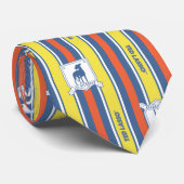 Ted Lasso | AFC Richmond Logo Stripe Pattern Stropdas (Opgerold)