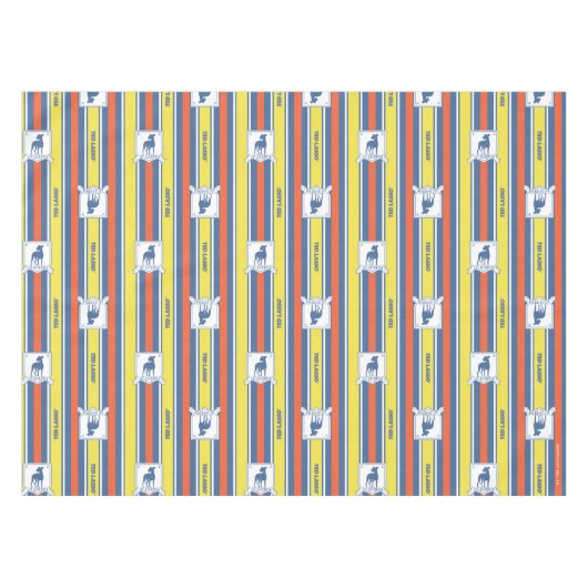 Ted Lasso | AFC Richmond Logo Stripe Pattern Tafelkleed (Voorkant (Horizontaal))