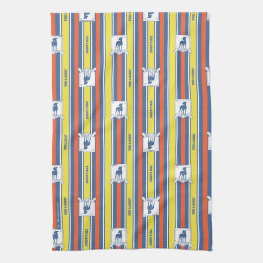 Ted Lasso | AFC Richmond Logo Stripe Pattern Theedoek (Verticaal)