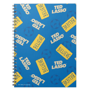 Ted Lasso   Believe Sign and Ball Toss Pattern Notitieboek