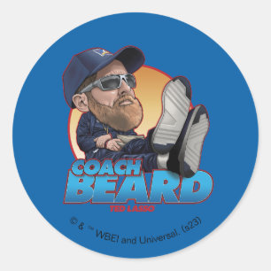 Ted Lasso   Coach Beard Bobblehead Ronde Sticker