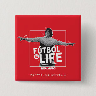 Ted Lasso   Dani Rojas Fútbol is Life Vierkante Button 5,1 Cm