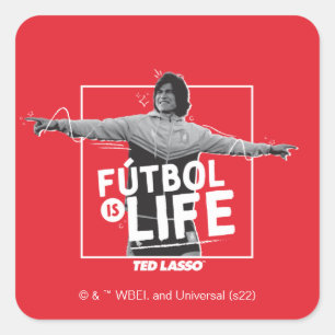 Ted Lasso   Dani Rojas Fútbol is Life Vierkante Sticker