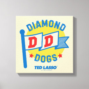Ted Lasso   Diamond Dogs Pennant Graphic Canvas Afdruk