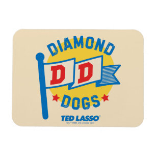 Ted Lasso   Diamond Dogs Pennant Graphic Magneet