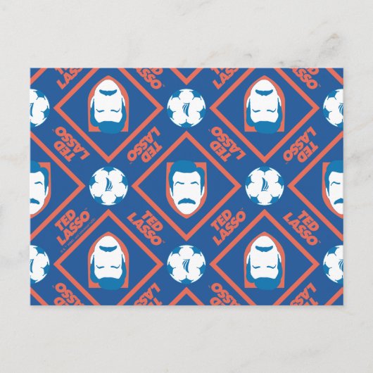 Ted Lasso | Face and Ball Diamond Pattern Briefkaart (Voorkant)