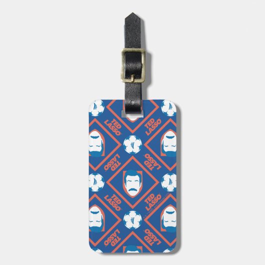 Ted Lasso | Face en Ball Diamond Pattern Bagagelabel (Voorkant verticaal)