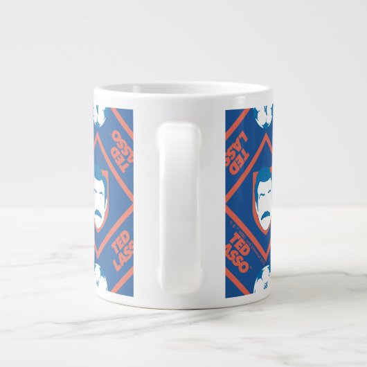 Ted Lasso | Face en Ball Diamond Pattern Extra Grote Beker (Achterkant)
