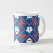 Ted Lasso | Face en Ball Diamond Pattern Extra Grote Beker (Voorkant rechts)