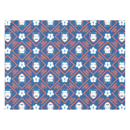 Ted Lasso | Face en Ball Diamond Pattern Tafelkleed (Voorkant (Horizontaal))