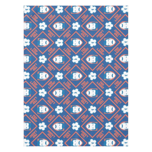 Ted Lasso | Face en Ball Diamond Pattern Tafelkleed (Voorkant)