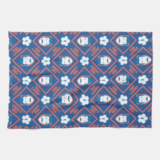 Ted Lasso | Face en Ball Diamond Pattern Theedoek (Horizontaal)