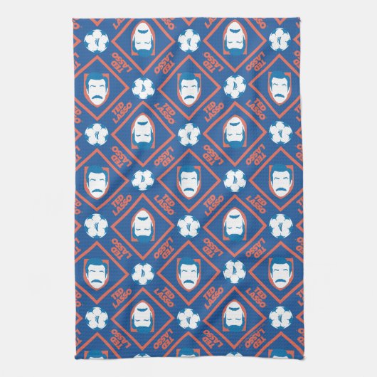 Ted Lasso | Face en Ball Diamond Pattern Theedoek (Verticaal)