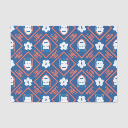 Ted Lasso | Face en Ball Diamond Pattern Tissuepapier (Voorkant)