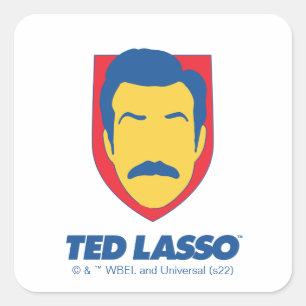 Ted Lasso   Face-pictogram Vierkante Sticker