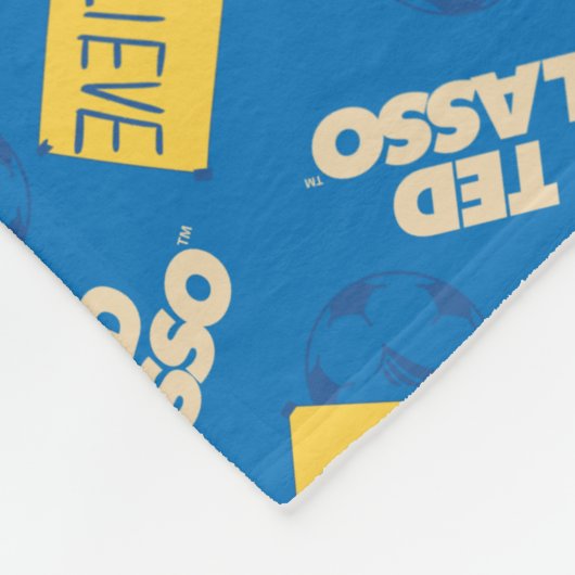 Ted Lasso | Geloof Sign and Ball Toss Pattern Fleece Deken (Hoek)