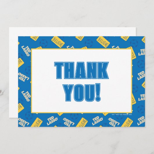 Ted Lasso | Geloof Sign and Ball Toss Pattern Notitiekaartje (Voorkant / Achterkant)