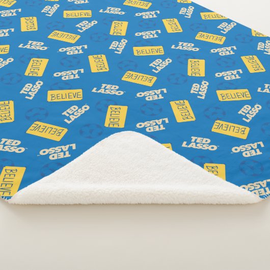 Ted Lasso | Geloof Sign and Ball Toss Pattern Sherpa Deken (3/4)