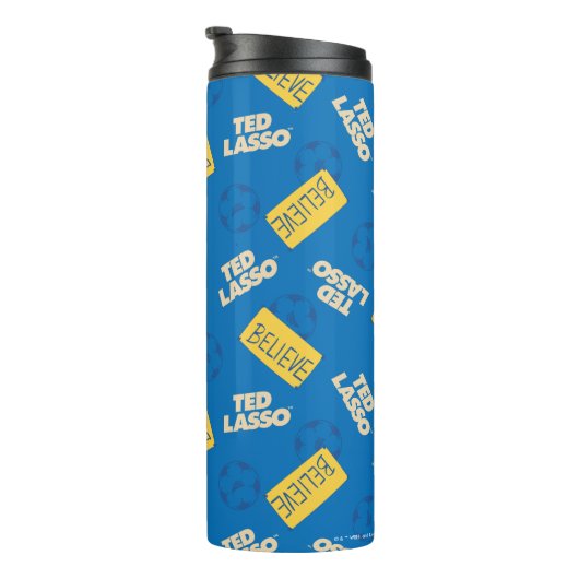 Ted Lasso | Geloof Sign and Ball Toss Pattern Thermosbeker (Geroteerd rechts)
