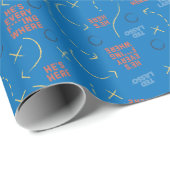 Ted Lasso | He's Here He's There Playbook Pattern Cadeaupapier (Rol Hoek)