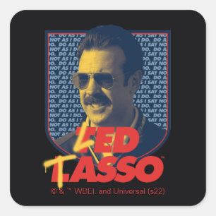 Ted Lasso Led Tasso Badge Vierkante Sticker