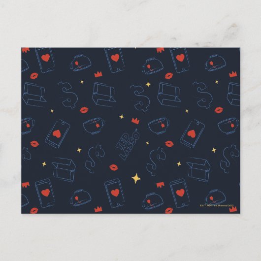 Ted Lasso | Patroon voor theedia en biscuit Briefkaart (Voorkant)