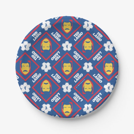 Ted Lasso Pattern Papieren Bordje (Voorkant)