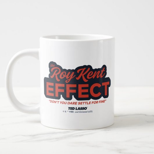 Ted Lasso | Roy Kent Effect Typografie Grafisch Extra Grote Beker (Links)