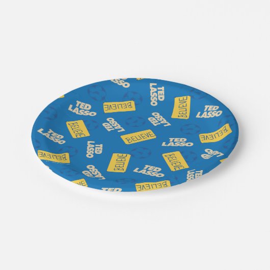 Ted Lasso Soccer Pattern Papieren Bordje (Gekanteld)