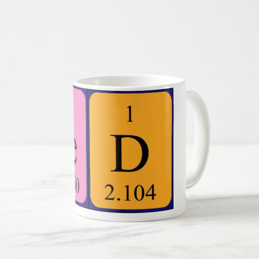 Ted nom de table périodique mug (Devant droit)