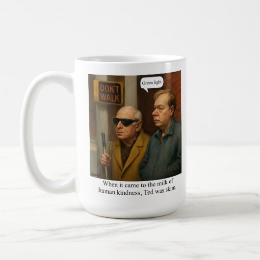 Ted was skim. koffiemok (Links)