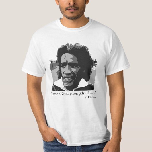 Ted Williams on Discount-Shirt white T-shirt (Voorkant)