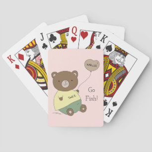 Tedd E. Teddy Bear Peach Go Specialized Fish Pokerkaarten