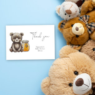 Teddibeer bedank je babyshower bedankkaart