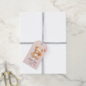 Teddibeer Bedankt - Gepersonaliseerde Gift Tag Cadeaulabel (Met Touw)