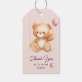 Teddibeer Bedankt - Gepersonaliseerde Gift Tag Cadeaulabel (Achterkant)