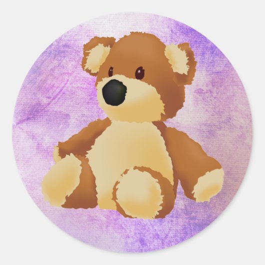 Teddibeer cirkelsticker ronde sticker (Voorkant)