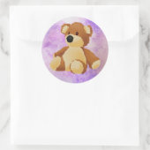 Teddibeer cirkelsticker ronde sticker (Tas)